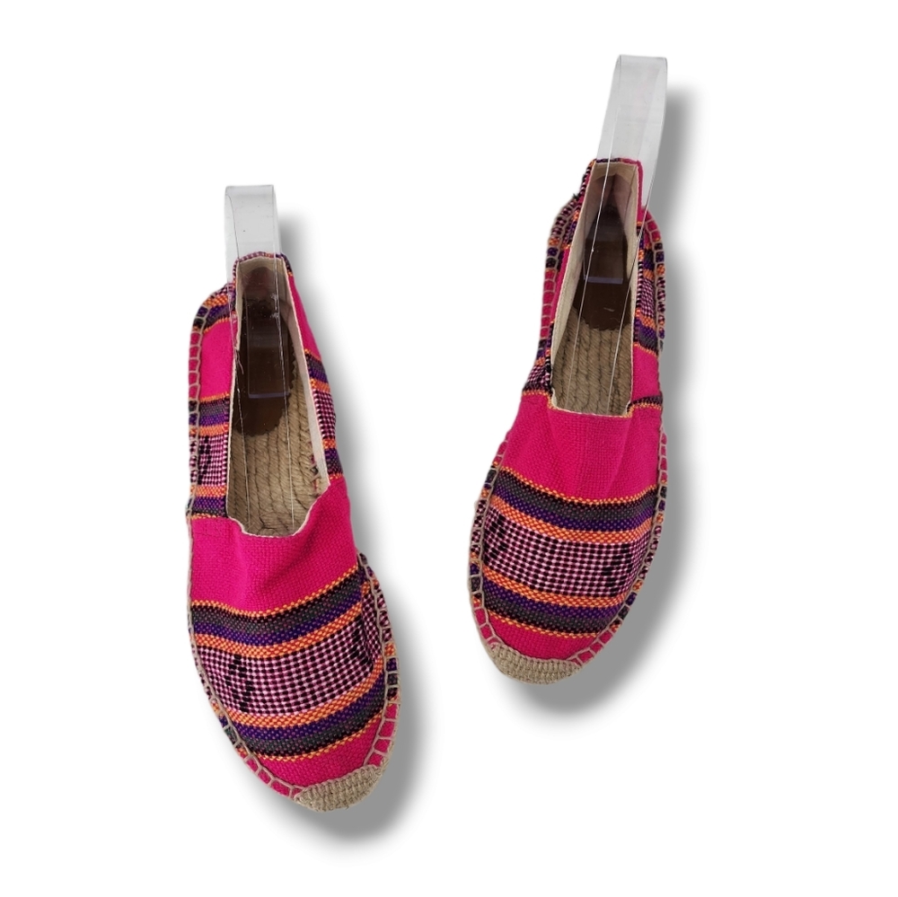 J. Crew Aztec Slip On Espadrilles Pink Size 8